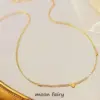 Wholesale Jewelry Simple Style Heart Shape 304 Stainless Steel 18K Gold Plated Plating Stainless Steel Necklaces