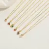 Wholesale Commute Fruit Copper 14k Gold Plated Zircon Pendant Necklace In Bulk