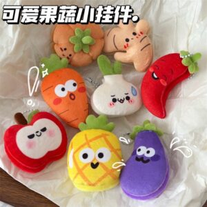 oly-77a154806a594507f75ec33360c8c736 Wholesale Fun Cartoon Fabric Vegetable and Fruit Keychain, Cute Food Toy Bag Pendant, Couple Bestie Gift Accessories