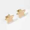 Wholesale PVD Coated 18K Gold Plated Star Stainless Steel IG Style Artistic Waterproof Non Tarnish Ear Studs