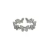 Wholesale Simple Style Butterfly Copper Butterfly Inlay Zircon Open Ring