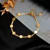Wholesale PVD Coated 18K Gold Plated 304 Stainless Steel Simple Style Waterproof Non Tarnish 304 Stainless Steel Bracelets