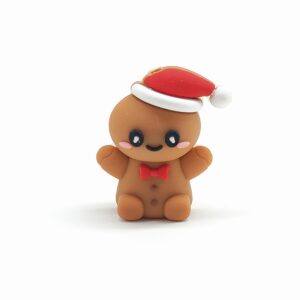 Christmas Snowman [Brown] Silicone Beads