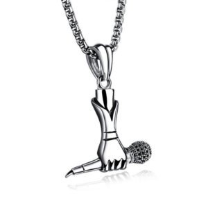 Microphone with stainless steel chain