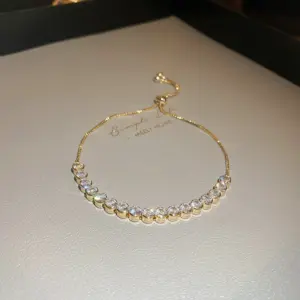 14# Bracelet--Golden Circle (Real Gold Plating)