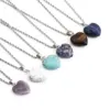 Wholesale Fashion Triangle Alloy Natural Stone Necklace In Bulk