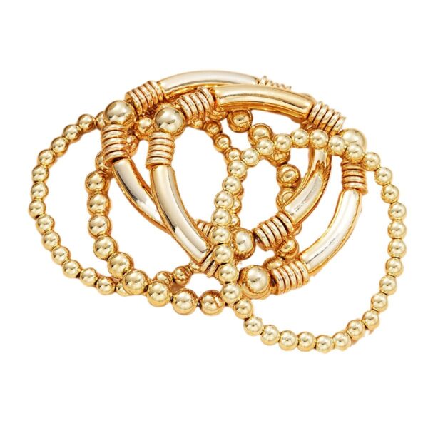 Wholesale Europe and the United States cross-border hot-selling CCB round bead bracelet Bohemian style personality stacking elastic bracelet bracelet jewelry