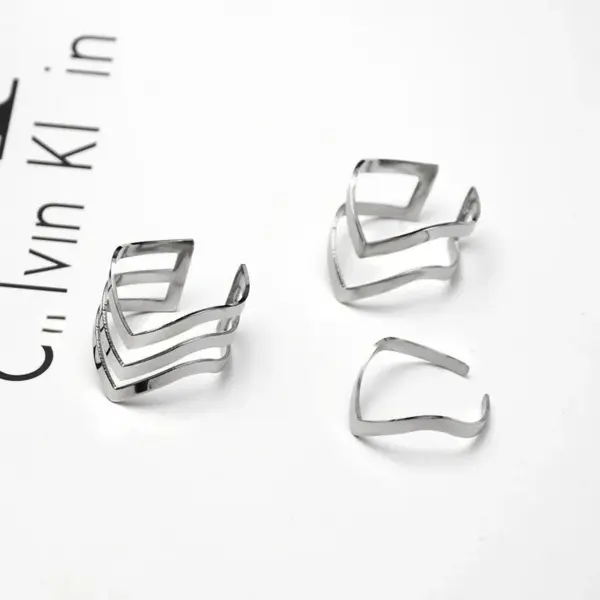 Wholesale PVD Coated Real Gold Plated 18K Gold Geometric 304 Stainless Steel Waterproof Non Tarnish