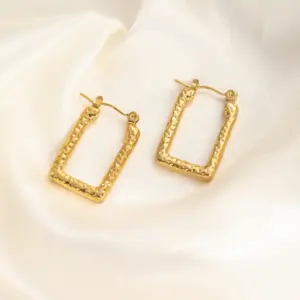 Texture Rectangular Earrings