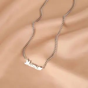 Wholesale Simple Style Letter Stainless Steel Titanium Steel Polishing Necklace 1 Piece