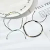 Wholesale Bohemian Solid Color Natural Stone Drawstring Bracelets