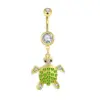 Wholesale 1 Piece Simple Style Heart Shape Pineapple Butterfly Plating Inlay Stainless Steel Zircon Navel Stud