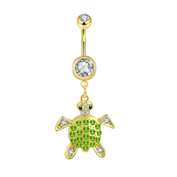 Wholesale 1 Piece Simple Style Heart Shape Pineapple Butterfly Plating Inlay Stainless Steel Zircon Navel Stud