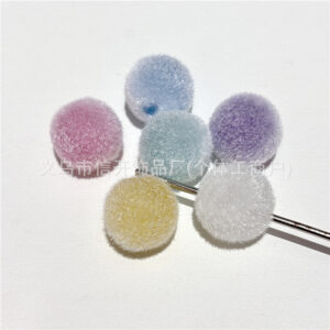 oly-77e3a18488aedfc49cd2532513752f0b Wholesale Colorful flocked round beads