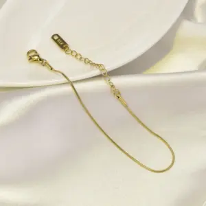 Wholesale Heart 304 Stainless Steel Titanium Steel Waterproof Non Tarnish No Inlaid PVD Coated Real Gold Plated 18K Gold Rose Gold Plated Women'S Anklet