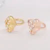 Wholesale Copper Plating Leaf Letter Heart Shape Zircon Open Rings