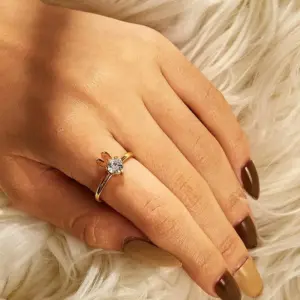 Wholesale New Cute Rabbit Copper Inlaid Zircon Ring Opening Adjustable Ring