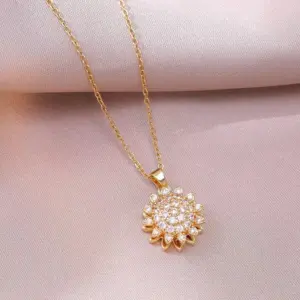 X2800 Gold Sunflower Necklace
