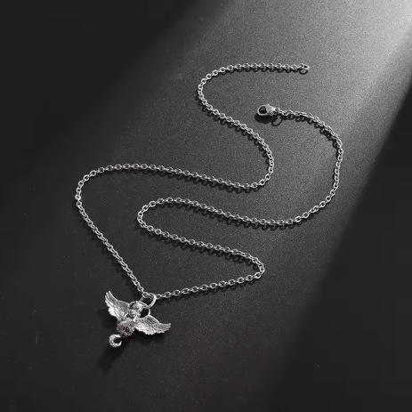 Wholesale Cross-border hot AliExpress TEMU Europe and the United States men and women pendant necklace wings civet cat factory direct