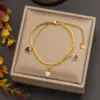 Wholesale PVD Coated Real Gold Plated 18K Gold Star Heart Shape 304 Stainless Steel Casual Simple Style Waterproof Non Tarnish Bracelets Necklace