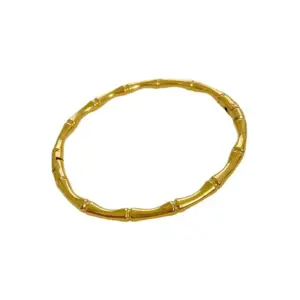 Wholesale Chinoiserie Casual Bamboo Solid Color Titanium Steel Plating Bangle