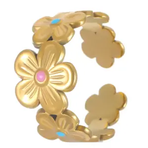 18K Real Gold Flower 2319