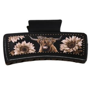 10-5 square PU leather yak chrysanthemum black leather black