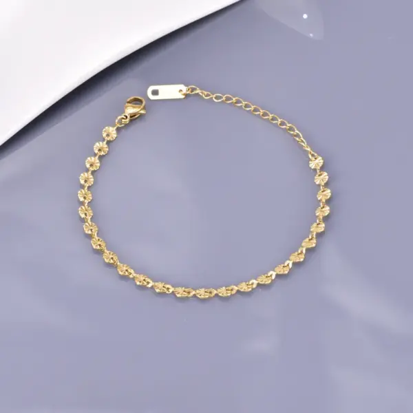 304 Stainless Steel Geometric Ion Plating (IP) 18K Real Gold Plated Elegant Simple Style Waterproof Non Tarnish Gold Bracelets