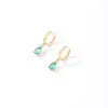 Wholesale 1 Pair Casual Sweet Simple Style Round Water Droplets Plating Inlay 304 Stainless Steel Copper Zircon Gold Plated Drop Earrings