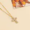 Wholesale PVD Coated 18K Gold Plated Real Gold Plated Cross Round Heart Shape 304 Stainless Steel Elegant Luxurious Waterproof Non Tarnish 304 Stainless Steel Pendant Necklace