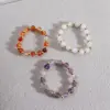 Wholesale Original Design Geometric Alloy Natural Stone Beaded Rings
