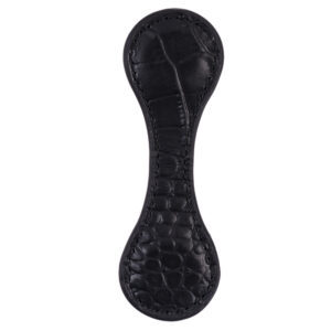 Magnetic buckle bookmark / Crocodile black (with edge)