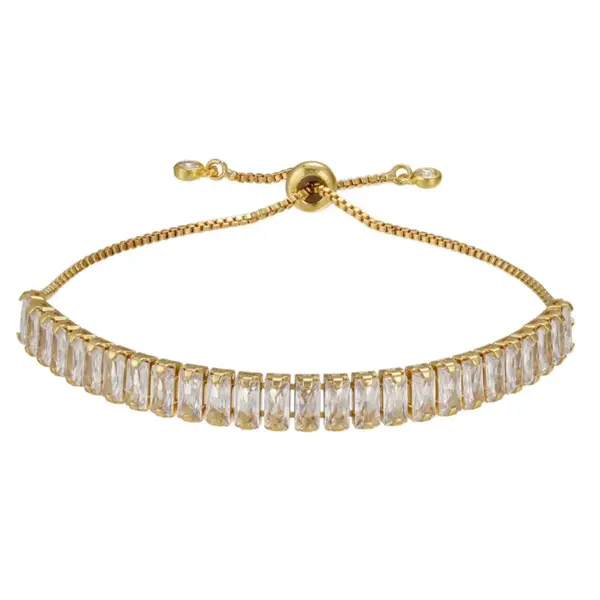 Wholesale Fashion Geometric Copper Artificial Gemstones Bracelets