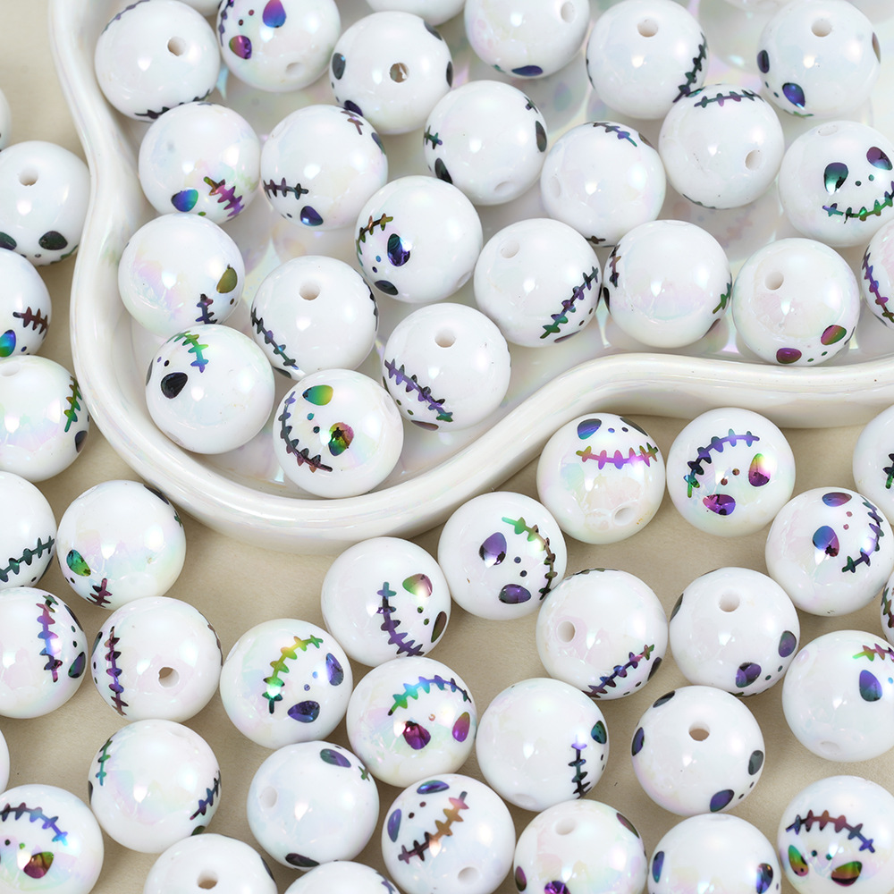 Wholesale White Doll Acrylic Beads