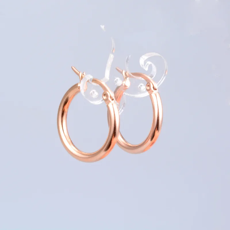 PVD Coated Real Gold Plated 18K Gold Rose Gold Plated Heart 304 Stainless Steel Titanium Steel Waterproof Non Tarnish Earrings