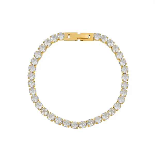 Wholesale PVD Coated Real Gold Plated 18K Gold Geometric 304 Stainless Steel Fashion Waterproof Non Tarnish 304 Stainless Steel Bracelets