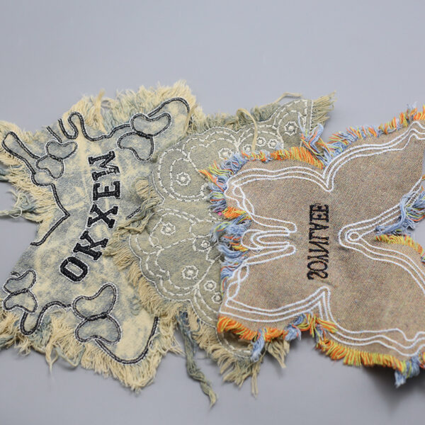 Wholesale New Denim Embroidered Butterfly Cloth Sticker Patch Embroidered Pieces Cloth Sticker Clothing Bag Hand-stitched Decorative Cloth DIY