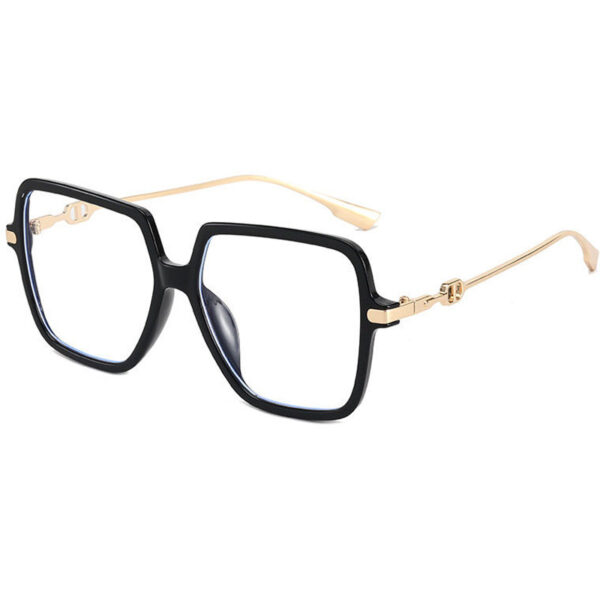 Wholesale 2023 in stock direct supply of anti-blue light Europe and the United States flat glasses goggles cross-border fashion large frame metal glasses frame
