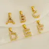 1 Piece 304 Stainless Steel Artificial Pearls 18K Gold Plated Letter Polished Pendant