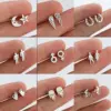 Wholesale PVD Coated Real Gold Plated Star Moon Wings Titanium Steel Fashion Waterproof Non Tarnish Ear Studs