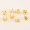 Wholesale 1 Pair Simple Style Solid Color Cool Style C Shape Copper 18K Gold Plated Gold Plated Ear Cuffs
