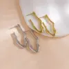 Wholesale PVD Coated 14K Gold Real Gold Plated Solid Color 304 Stainless Steel Modern Style Simple Style Waterproof Non Tarnish Ear Studs