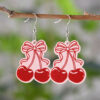 oly-7885bb6a73842cffafaedbee0049f13a Wholesale Bowknot Cherry Acrylic Drop Earrings
