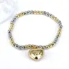 Wholesale Fashion Heart Shape Copper Gold Plated Bracelets In Bulk
