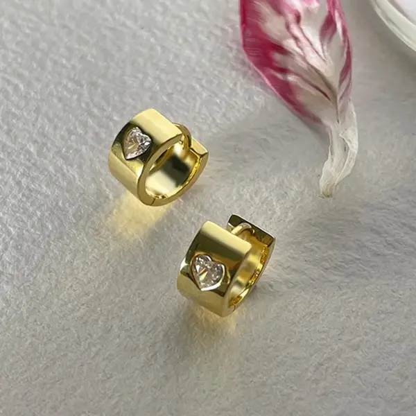 Wholesale PVD Coated 18K Gold Plated Square 304 Stainless Steel Simple Style Waterproof Non Tarnish Ear Cuffs