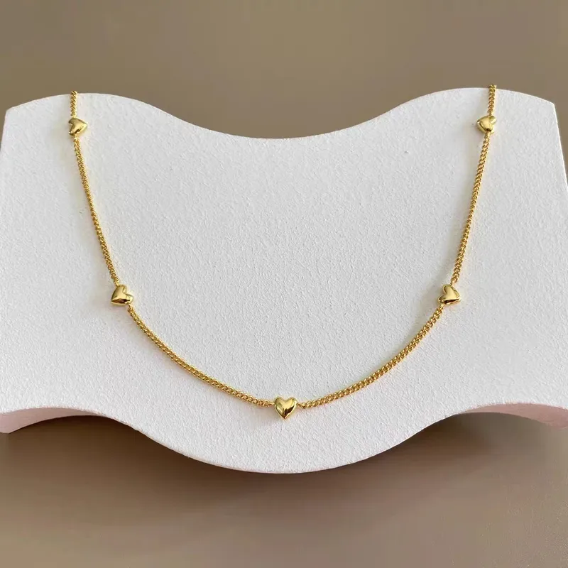 Wholesale 1 Piece Heart Shape Necklace 304 Stainless Steel Plating PVD Coated 18K Real Gold Plated Women's Basic