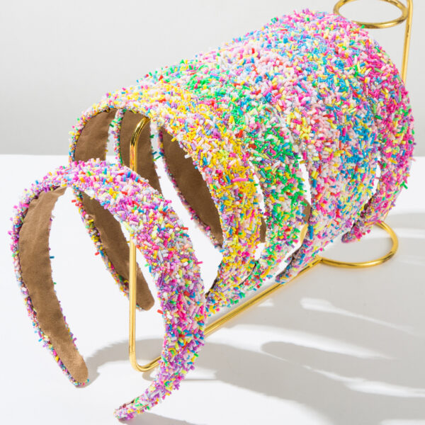 Wholesale Cross-border Europe and the United States new hot wide-brimmed hairband fashion colorful dopamine hair accessories go out all-match face washing hair accessories women