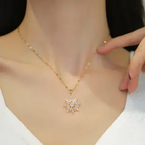 Wholesale Golden Plated 304 Stainless Steel Electroplating Artificial Gemstones Geometric Sweet Earrings Necklace For Women'S