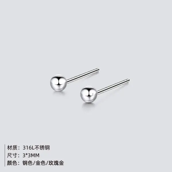 PVD Coated 14K Gold Real Gold Plated Geometric Stainless Steel Simple Style Waterproof Non Tarnish Earrings