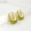 Wholesale 1 Pair Simple Style U Shape Patchwork Copper Earrings